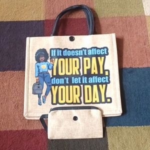NWT 2pc Tote Set Affect Pay/Day